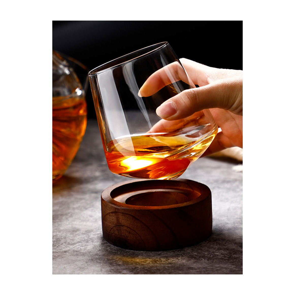Samengroeiing Min Reflectie Whiskey glas met houder – Chefs Cuisine