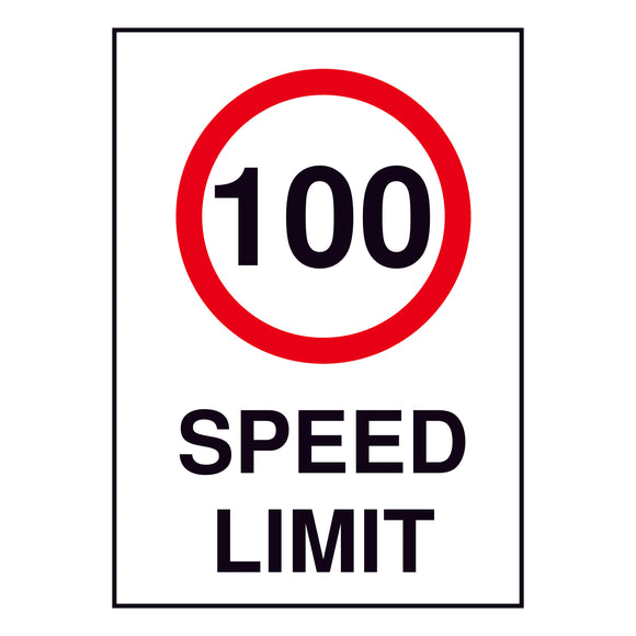 100KM Speed Limit – Online NZ Signs