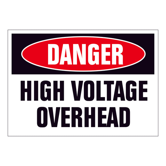 Danger High Voltage Overhead Online Nz Signs