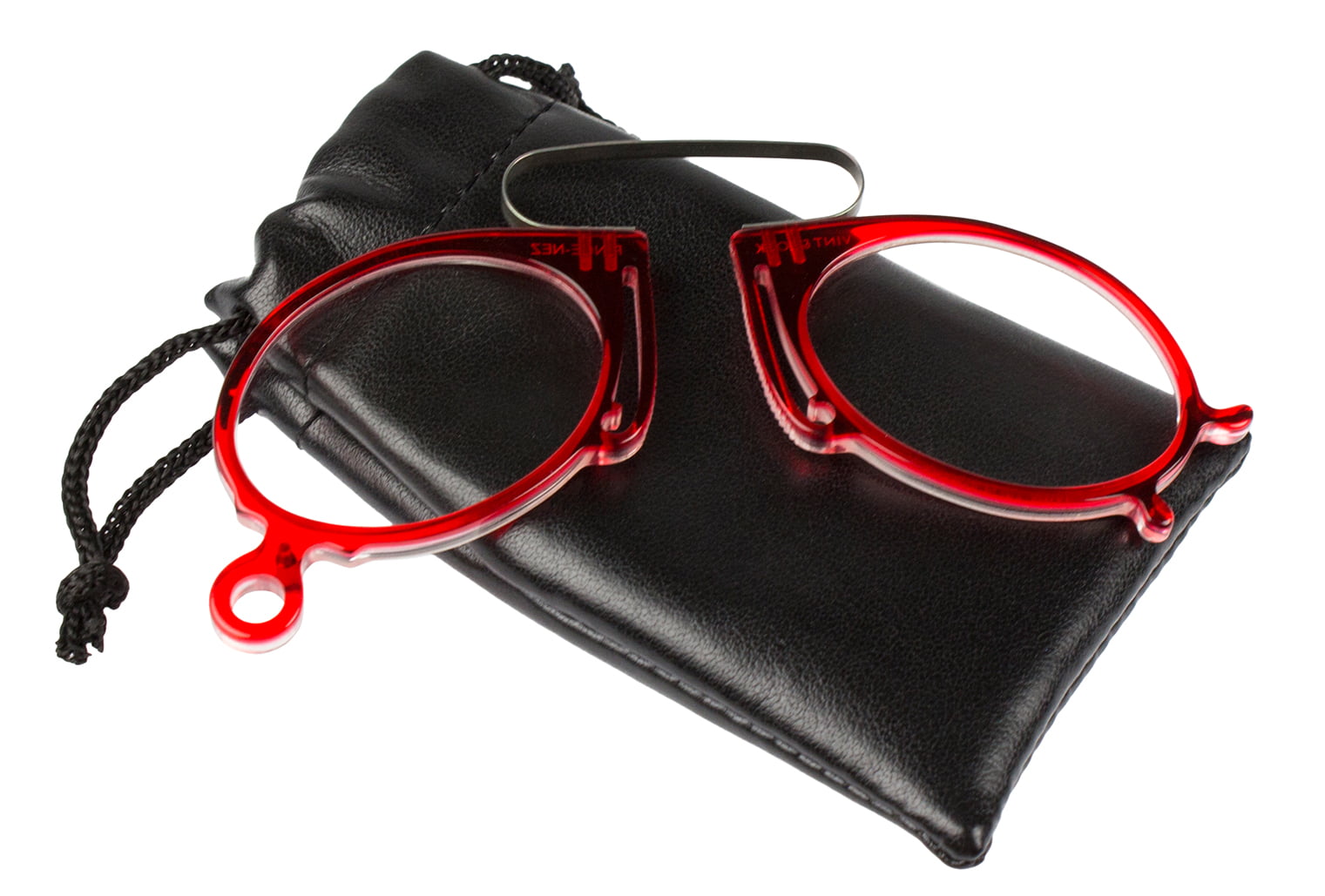 Pince Nez Red Retro-vintage Reading Eyeglasses