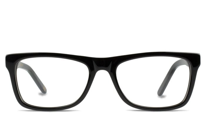 Preppy black browline eyeglasses