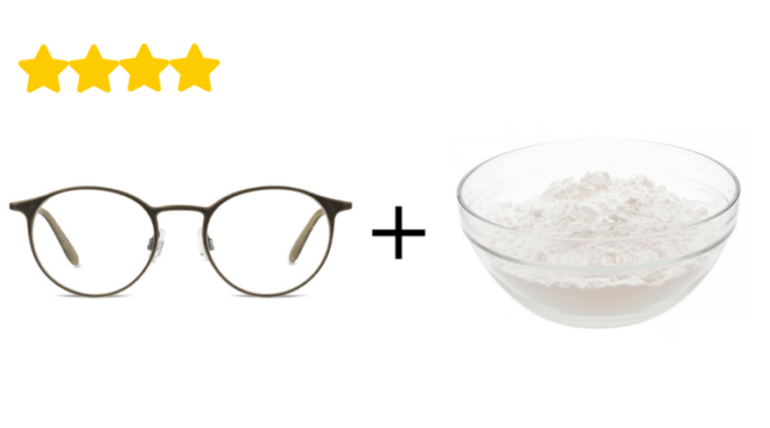 how to remove eyeglasses scratches with baking soda