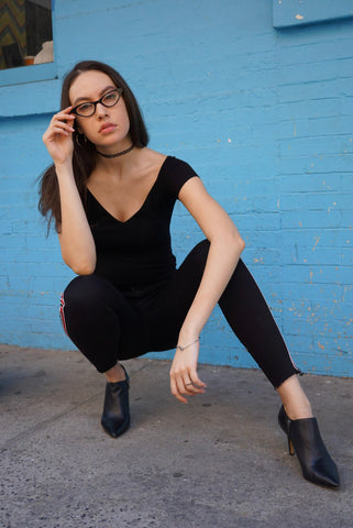 Chic Monochromatic Outfits & Matching Eyeglasses for a Standout Fall Look - Cats Meow Eyeglasses