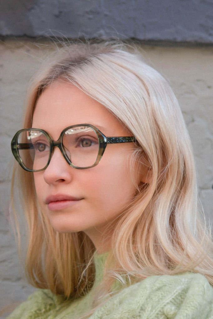 rose oversized eyeglasses with swarovski crystals by vint and york eyewear