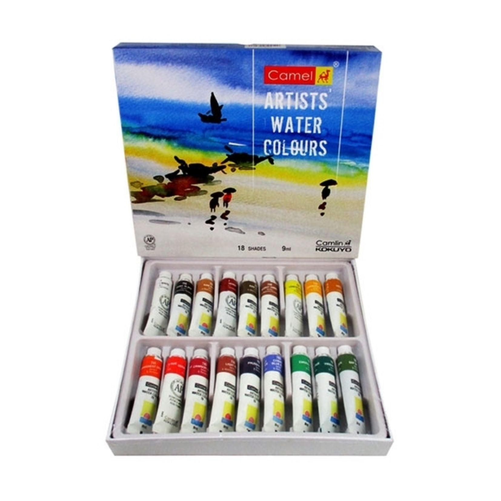 Camel Water Colour Cakes (Pack of 24 and 1 Paint Brush)