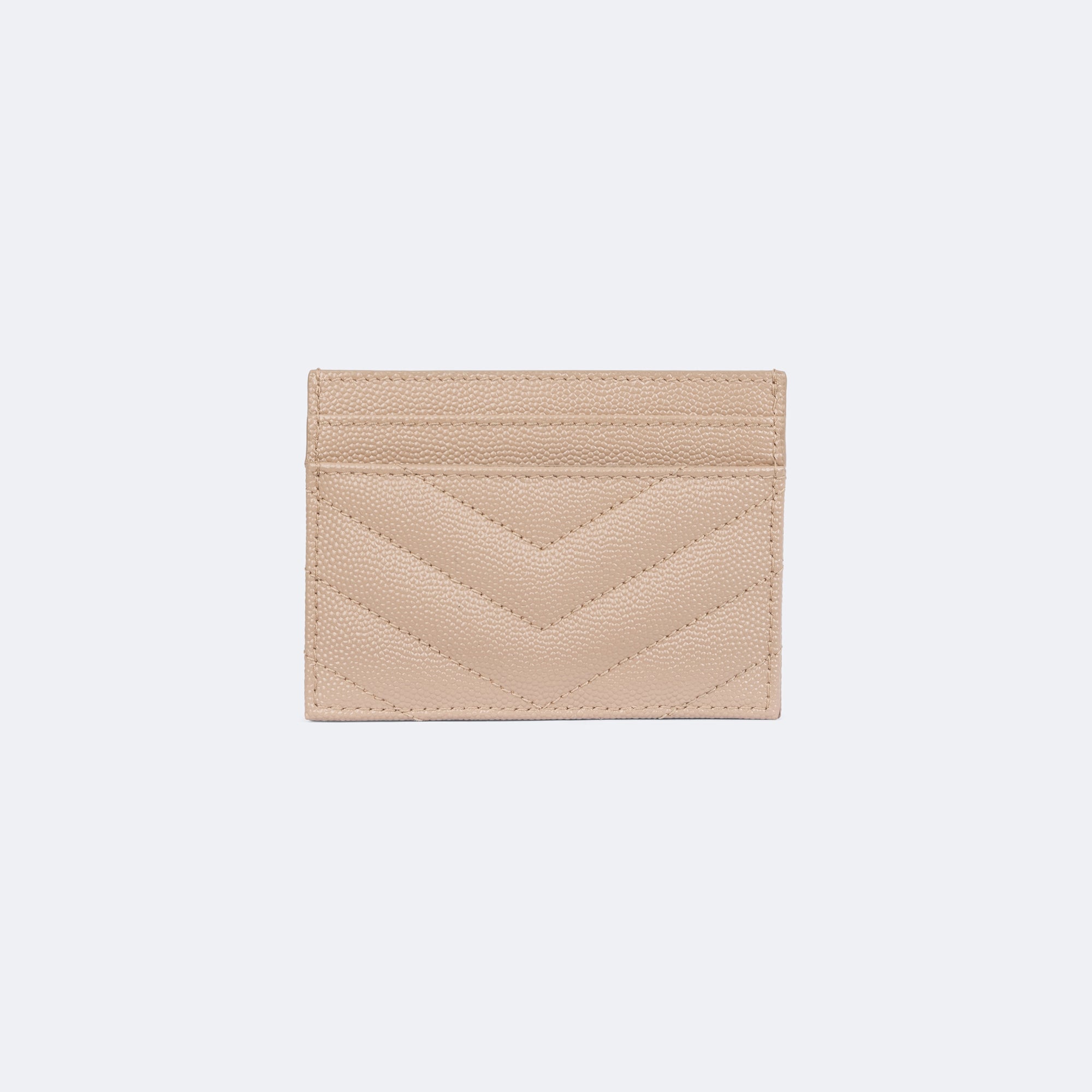 Saint Laurent Cassandre cream leather card holder