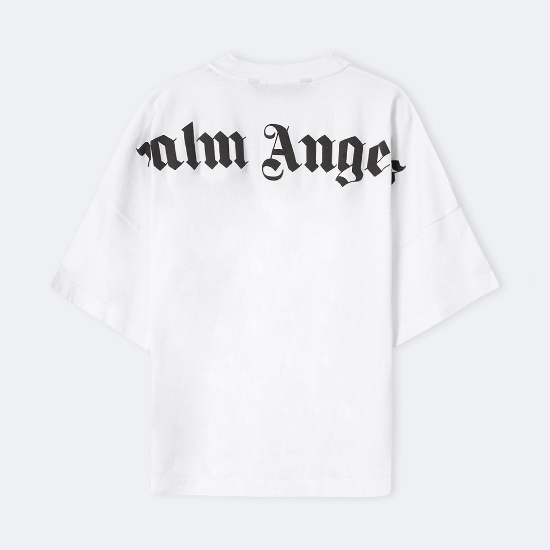 Palm Angels Logo Collar Back Crew Neck Black Oversize T-shirt