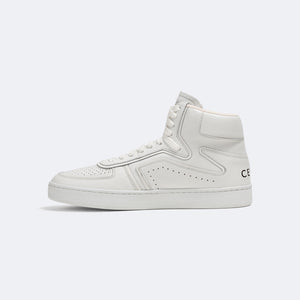 Celine Z Ct-01 Calfskin Optic White High Top Sneakers - Sneak in