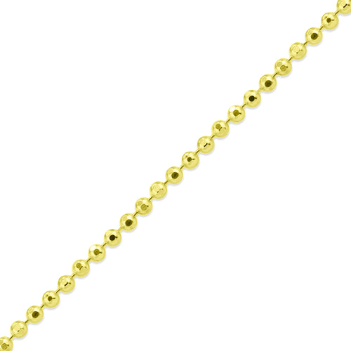 Ball Chain Necklace, Yellow Gold / 18 Inches and 1.2mm