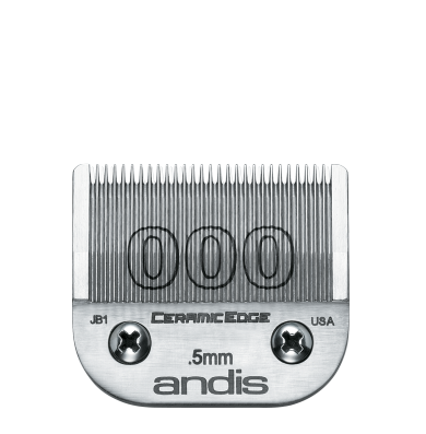 andis ceramic blade size chart