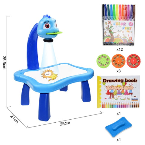 Children Led Projector Art Drawing Table Toys Kids Painting Board Desk Arts Crafts Educational Learning Paint Tools Toy for Girl baby magazin