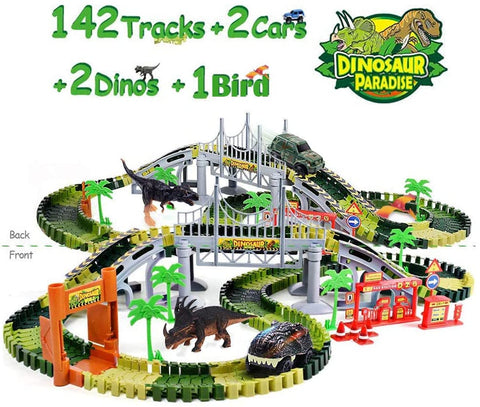 Dinosaur Railway Set Toy Car Track Building Blocks Flexible Race Car Magic Track Car Toys For Boys 4 Years Gift baby magazin