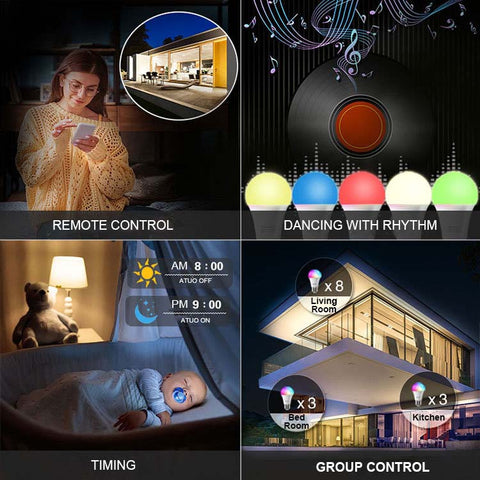 Wifi Smart LED Light Bulb E27 Dimmable Multicolor Bulb Smart Home Amazon Alexa Echo Google Home IFTTT WiFi Smart LED Bulb Light baby magazin