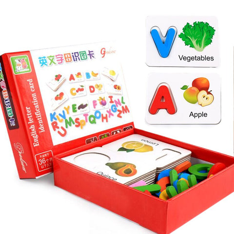 Wood Spelling Words Game Kids Early Educational Toys for Children Learning English Wooden Toys Montessori Education Toy baby magazin