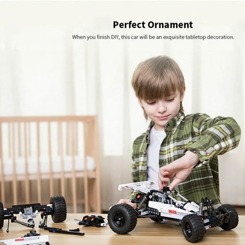 Xiaomi Mijia Mitu Building Blocks Robot Desert Racing Car  Ackermann Steering Cylinder piston linkage  DIY Educational Toys baby magazin