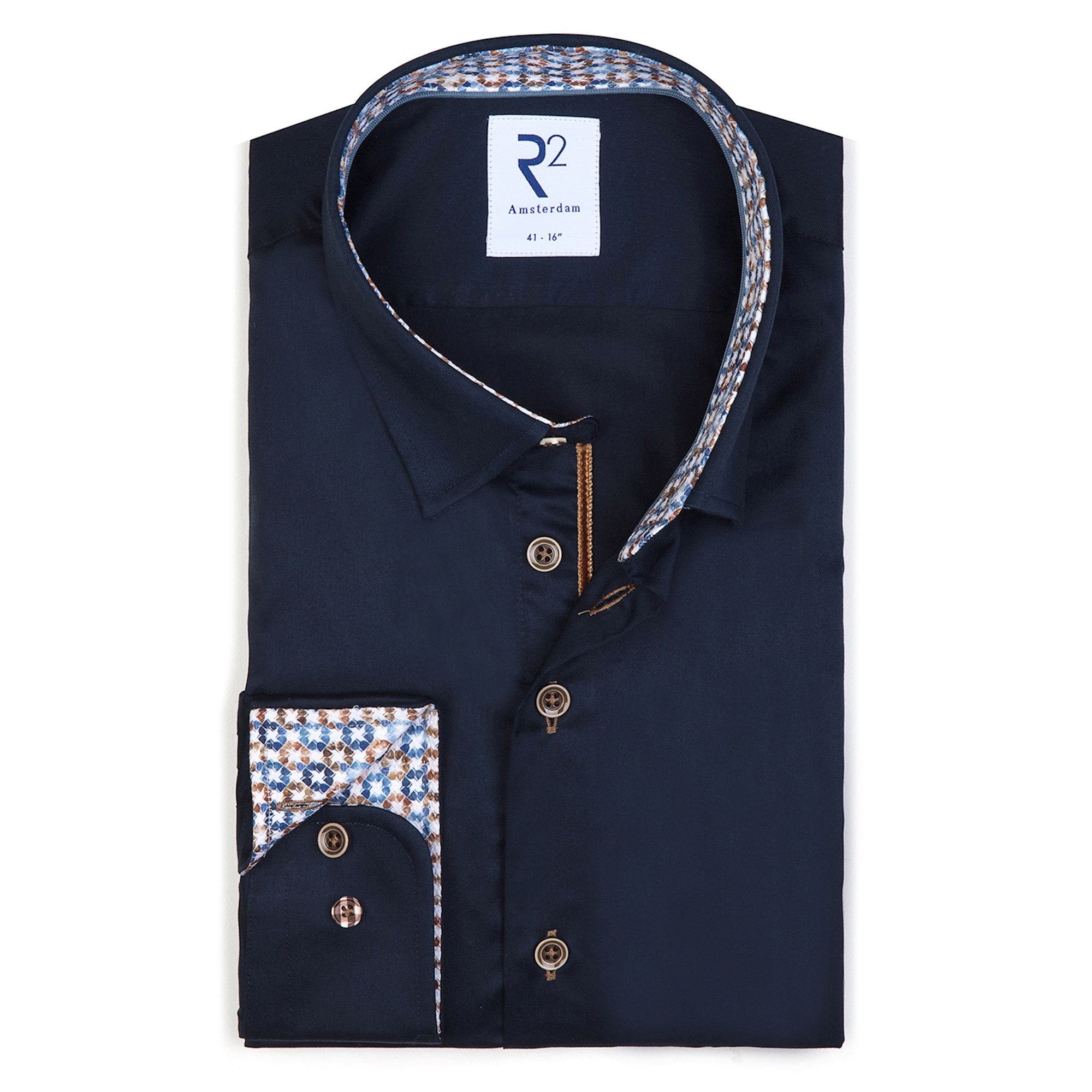 R2 AMSTERDAM Shirt in Navy – Riva Menswear