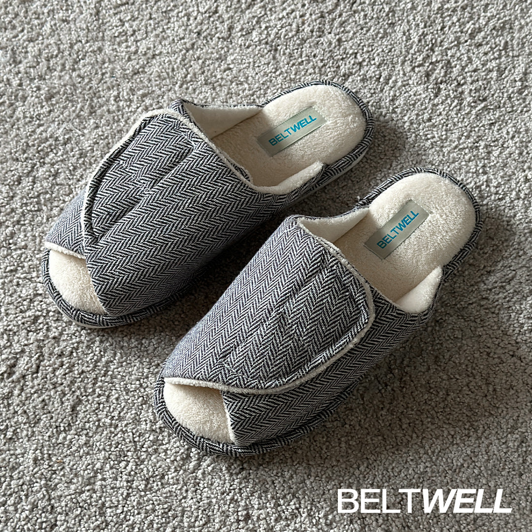 Beltwell® - Men's Adjustable Wide Edema Slippers For Swollen Feet