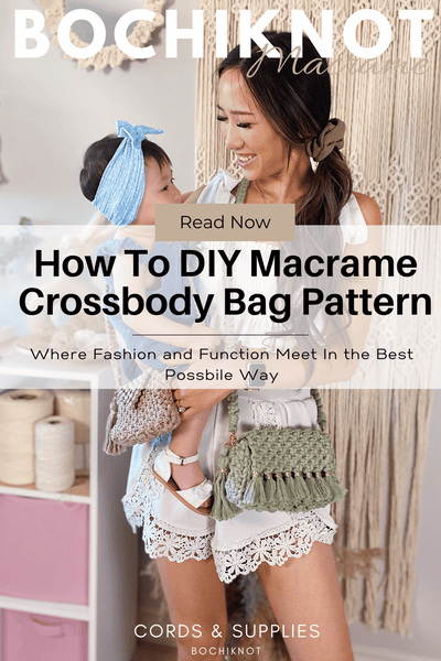DIY macrame crossbody bag pattern