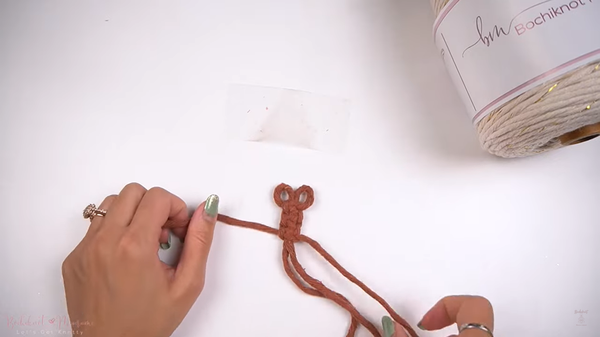 How to Macrame a Christmas Reindeer Wall Hanging step by step instructions