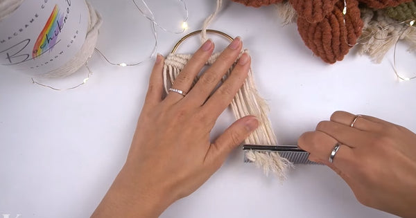 Simple & Beautiful DIY Macrame Angel Ornament on a Ring