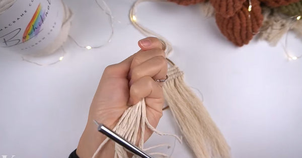 Simple & Beautiful DIY Macrame Angel Ornament on a Ring