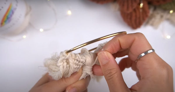 Simple & Beautiful DIY Macrame Angel Ornament on a Ring