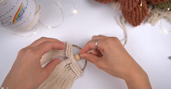 Simple & Beautiful DIY Macrame Angel Ornament on a Ring
