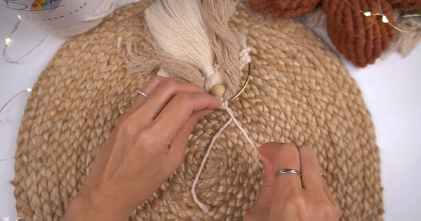 Simple & Beautiful DIY Macrame Angel Ornament on a Ring