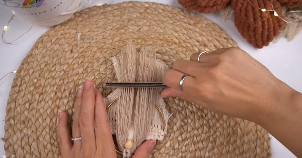 Simple & Beautiful DIY Macrame Angel Ornament on a Ring