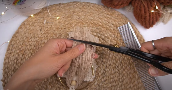 Simple & Beautiful DIY Macrame Angel Ornament on a Ring