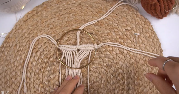 Simple & Beautiful DIY Macrame Angel Ornament on a Ring