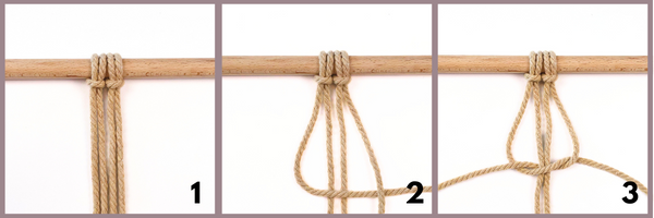 Bochiknot macrame square knot pattern DIY step by step instructions