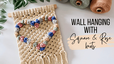 How to Create a Heart-Shaped Macrame Wall Hanging Using 2 Simple