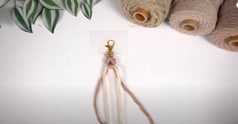 DIY Minimal Knotted Rope Keychain