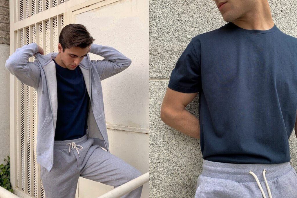 Blue Sweatpants Relaxed Outfits For Men (62 ideas & outfits