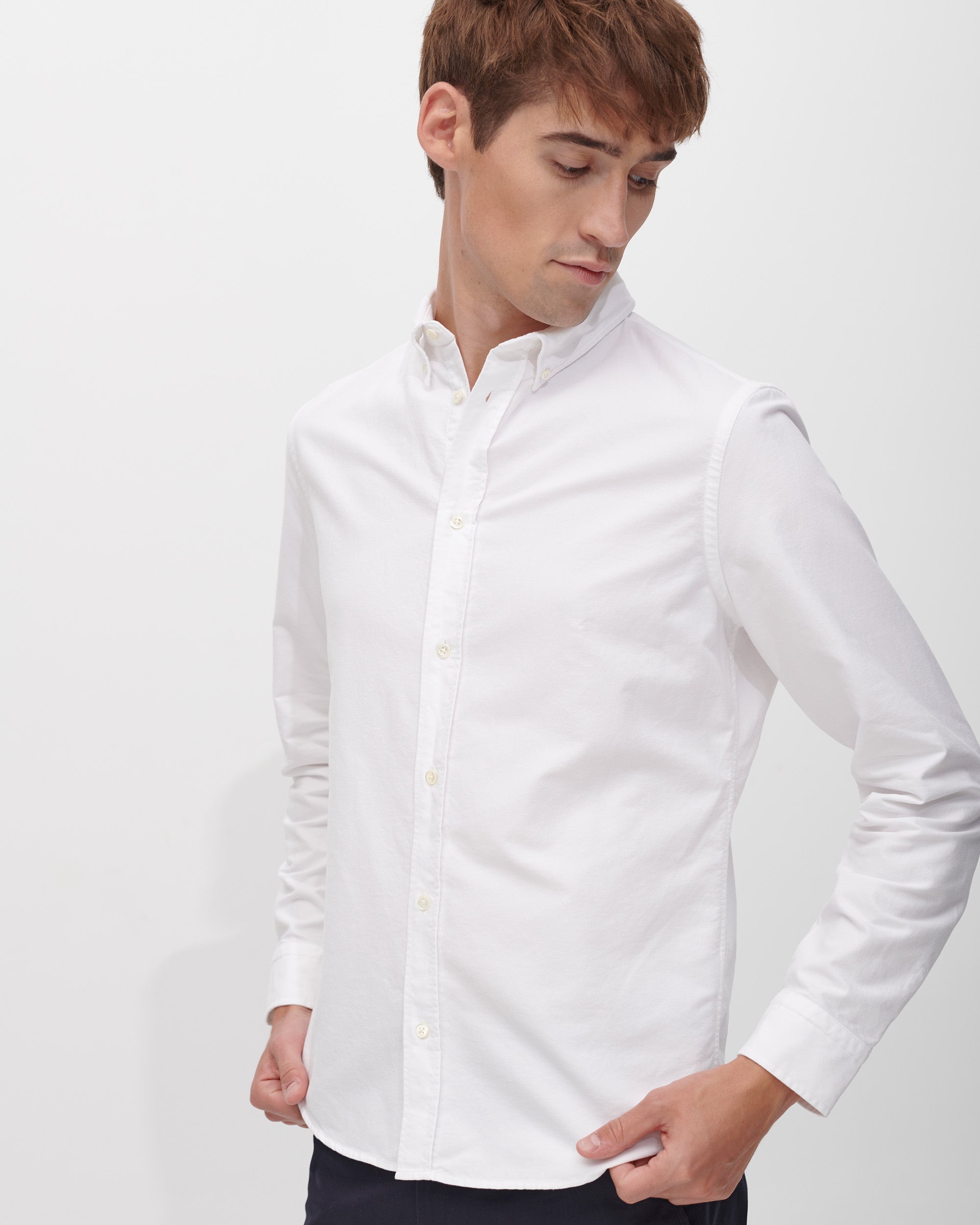 The Perfect Oxford Shirt for Men | High-Quality Cotton Shirt in White