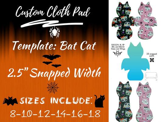 Custom Bat Cat Pad | 8/10/12/14/16/18 | 2.5" Snapped Width