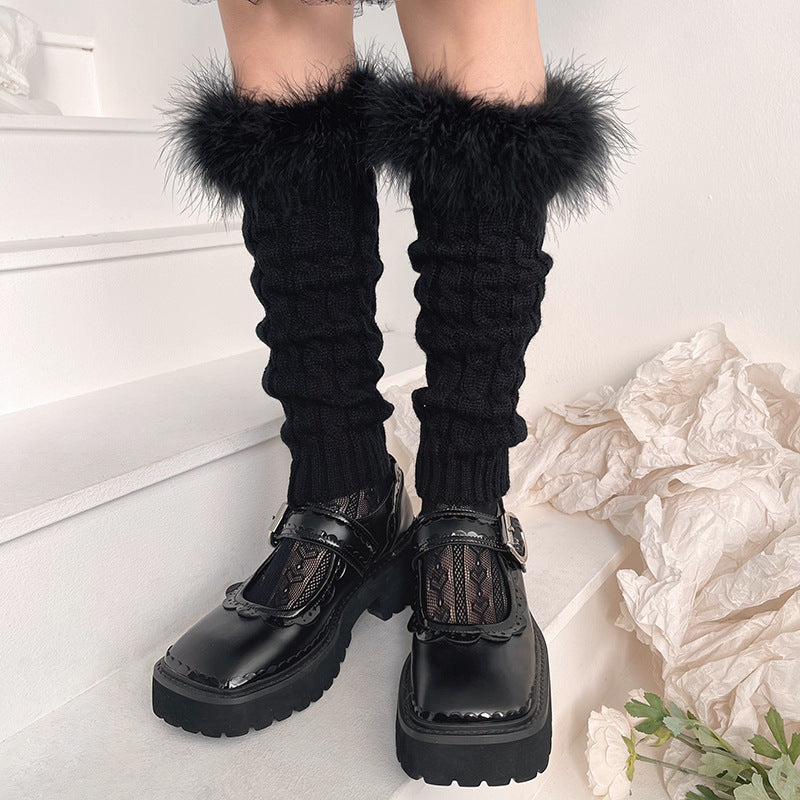 Furry Knit Leg Warmers – nbsama
