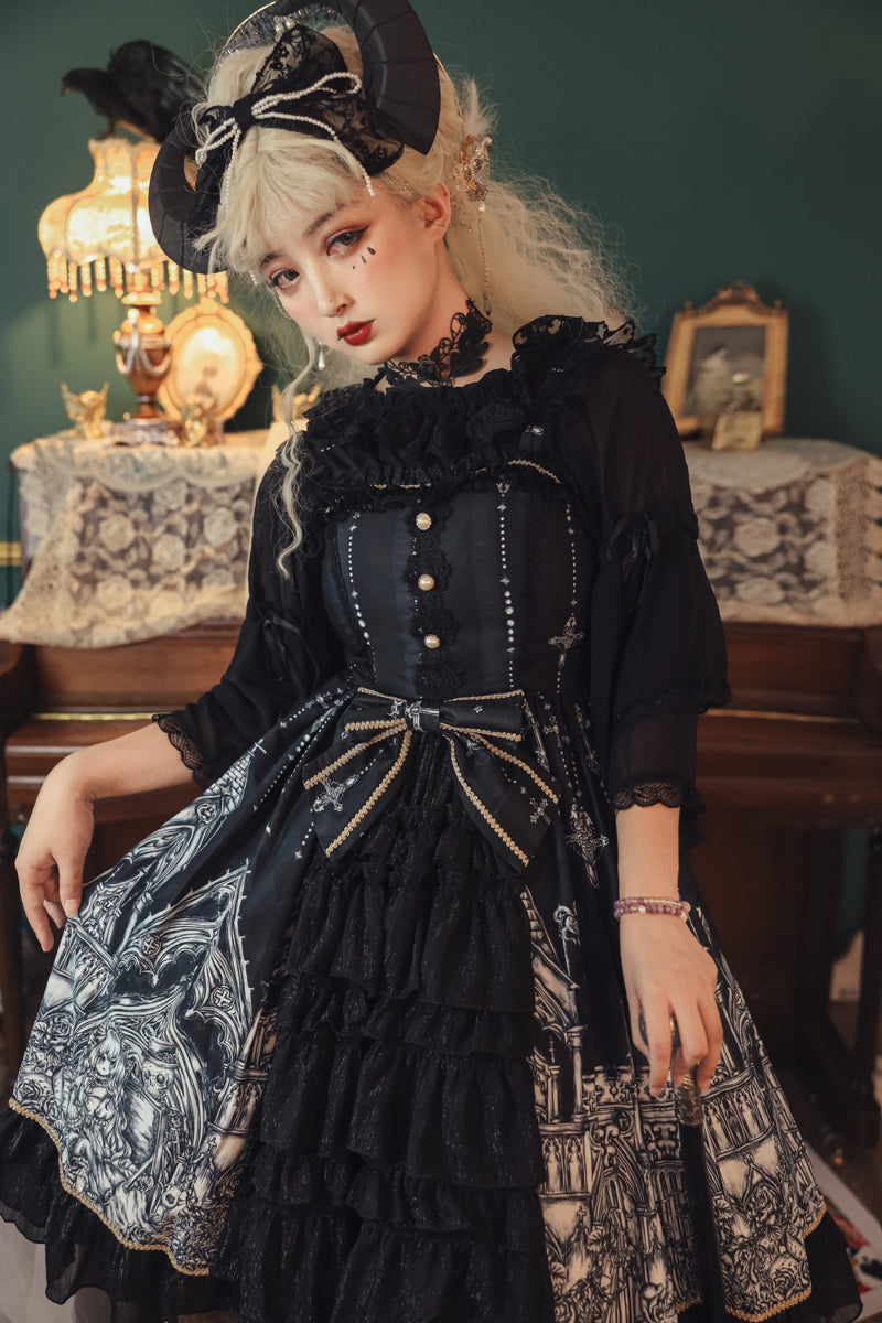 OP/JSK Dress Ready to Ship Maid Gothic Lolita Dress – nbsama