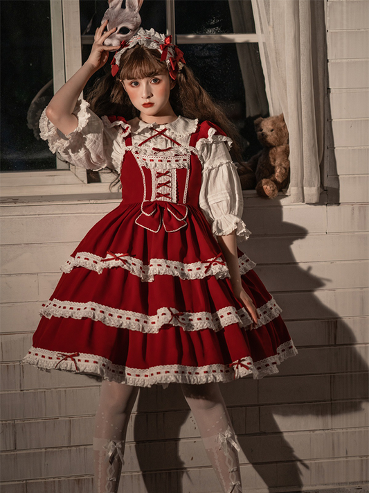 JSK Dress♥Ready to Ship♥ Red Rabbit Witch ♥Gothic Lolita Dress