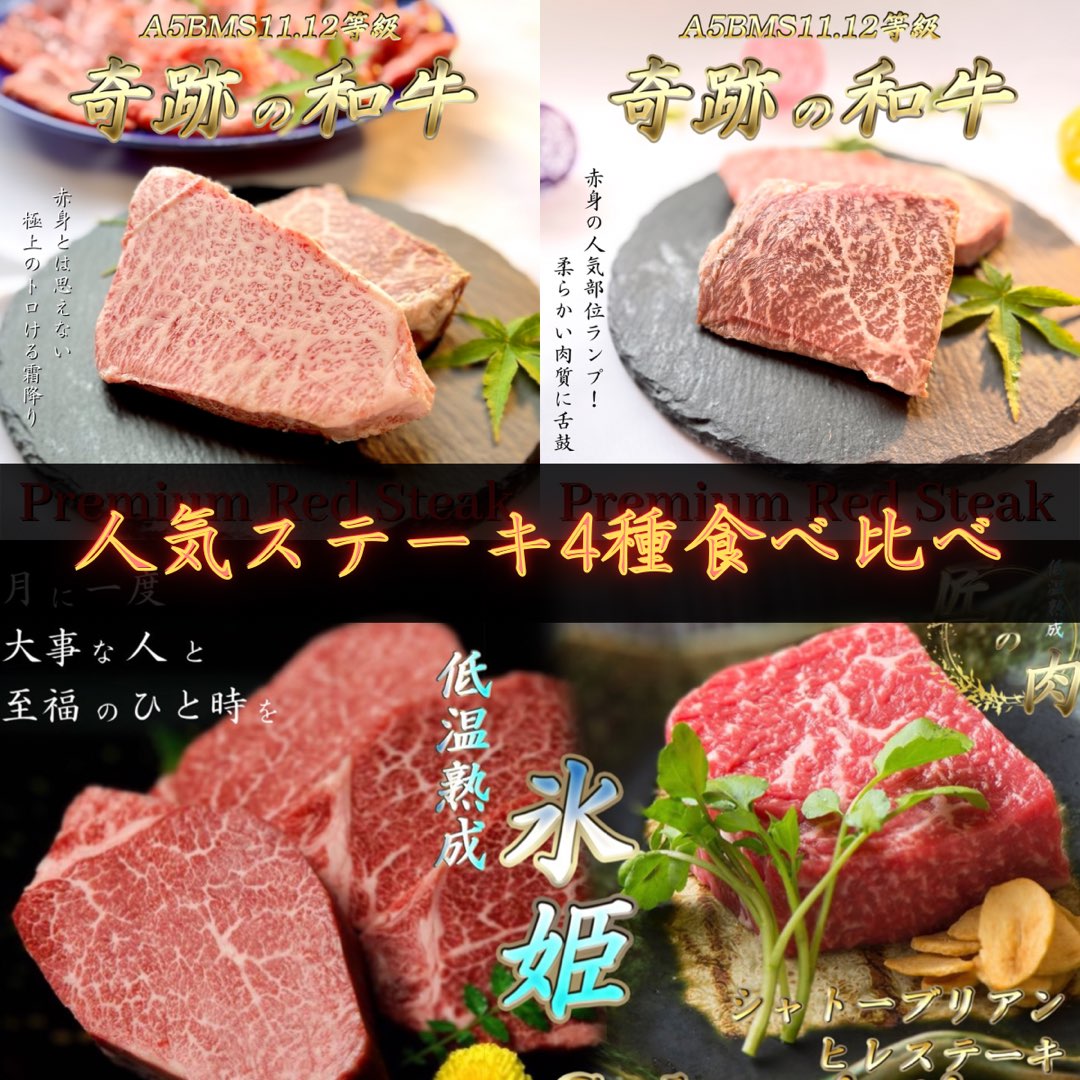 数量は多 牛肉 【セール】低温熟成肉純国産シャトーブリアン＆ヒレ