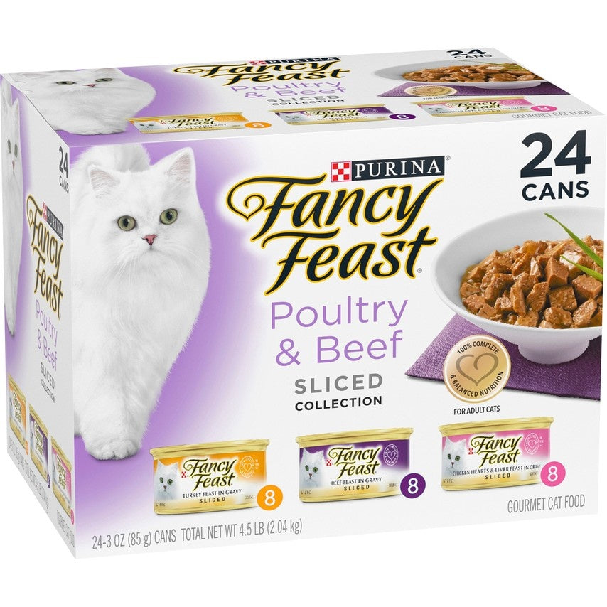Fancy Feast Sliced Poultry & Beef Feast Variety Canned Cat Food