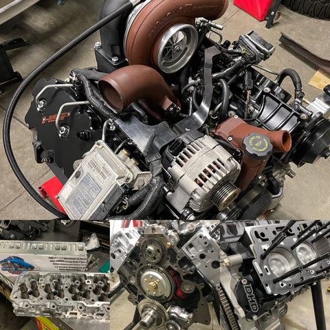 Built Motor SoCal Diesel Cylinder Head Duramax Engine Stand Engine Repair
