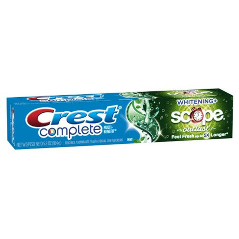 crest complete herbal mint toothpaste