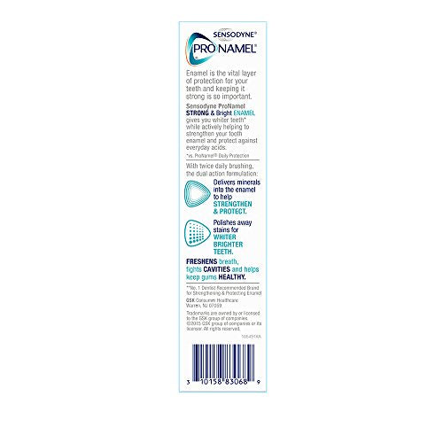 sensodyne pronamel strong and bright enamel toothpaste for sensitive teeth