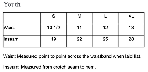 Size Chart - Gildan 18200B Heavy Blend Sweatpants (Youth)
