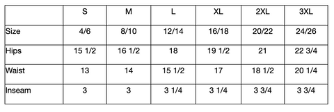 Size Chart - LST475 Sport-Tek® Ladies Interval 3” Short