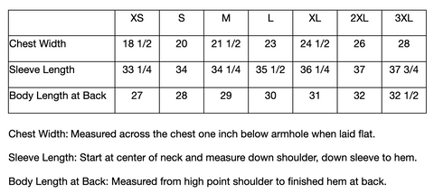 Size Chart - Sport-Tek® ST350LS Adult PosiCharge® Competitor™ Long Sleeve Tee