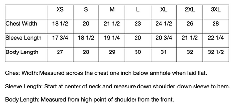 Size Chart - Sport-Tek® ST350 Adult PosiCharge® Competitor™ Tee