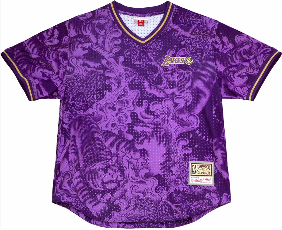 Mitchell & Ness Neon World Mesh Lakers Jersey